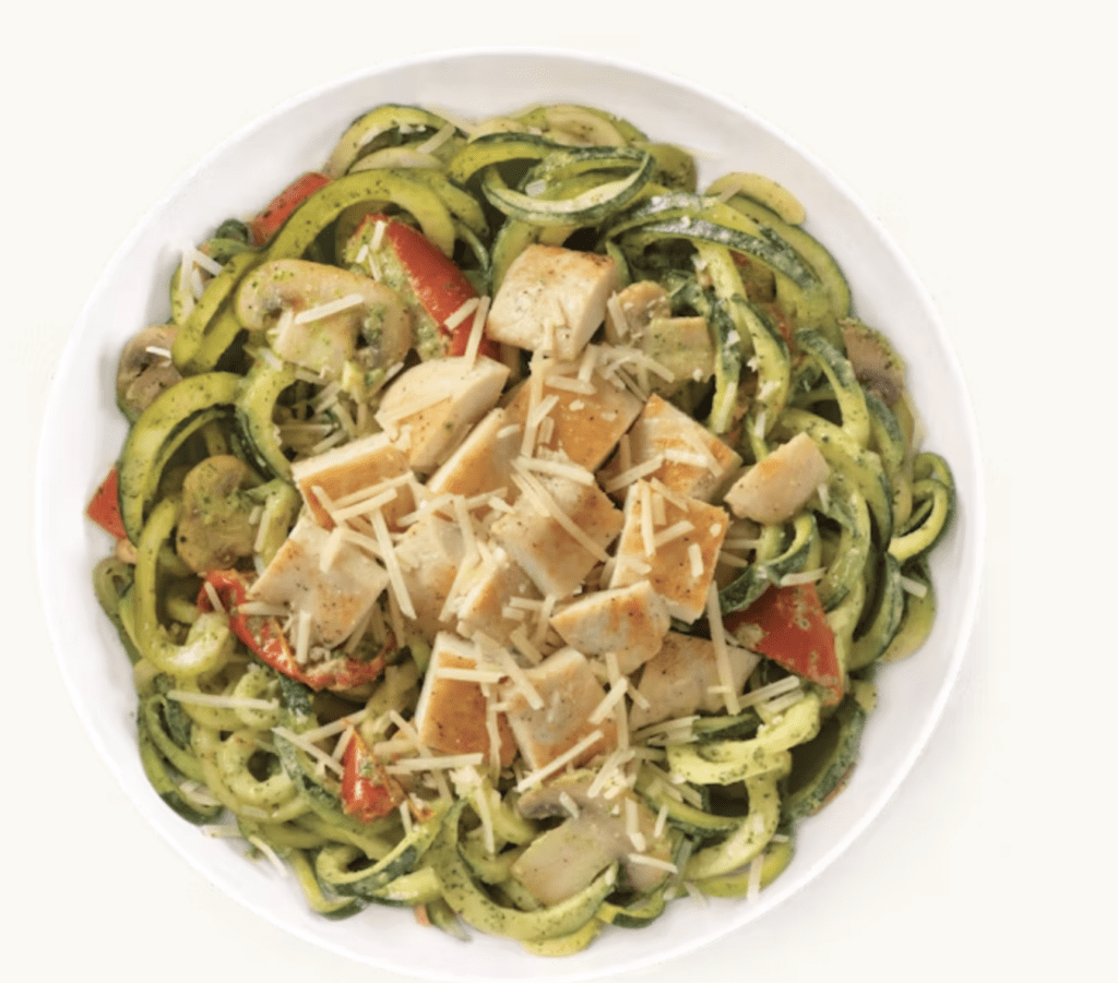 Noodles and Company Zucchini Pesto with Grilled Chicken